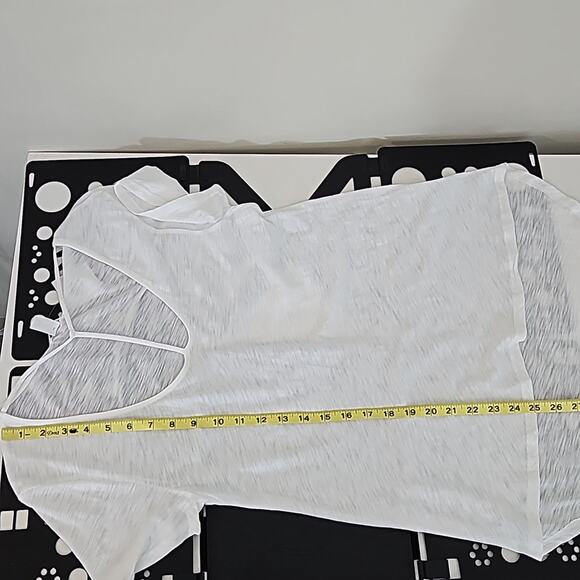 BP White Short-Sleeve Tunic Shirt Criss-Cross Neck Detail Women's XS - Picture 9 of 12